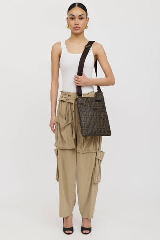Fendi Zucca Crossbody Messenger Bag