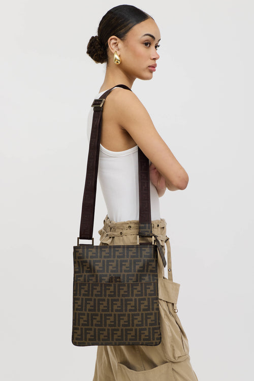 Fendi Zucca Crossbody Messenger Bag