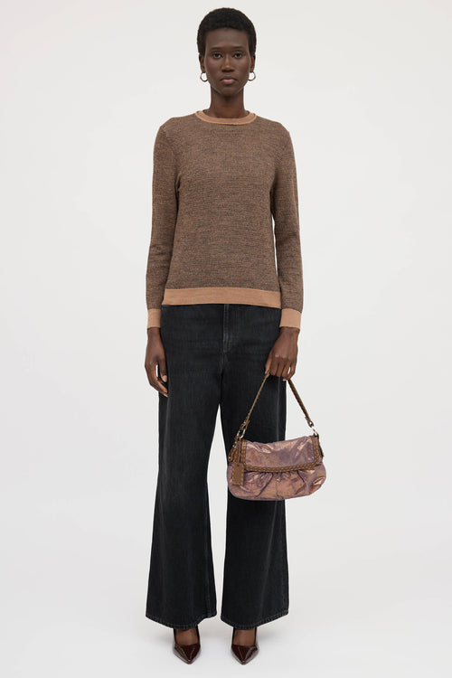 Fendi Metallic Selleria Chef Bag