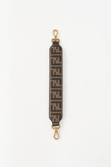 Fendi Brown Leather Mini Strap You Bag Strap