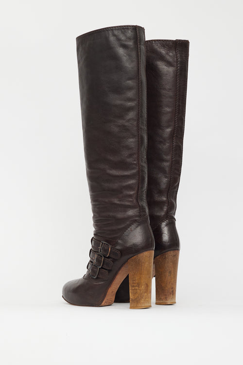 Chloé Brown Leather Boot