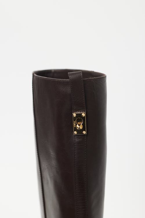 Chloé Brown Leather Boot
