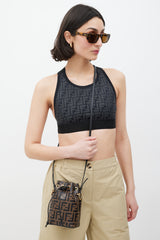 Fendi Brown Leather Mont Tresor Bucket Bag