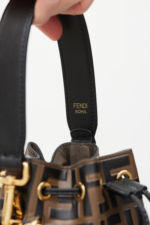 Fendi Brown Leather Mont Tresor Bucket Bag