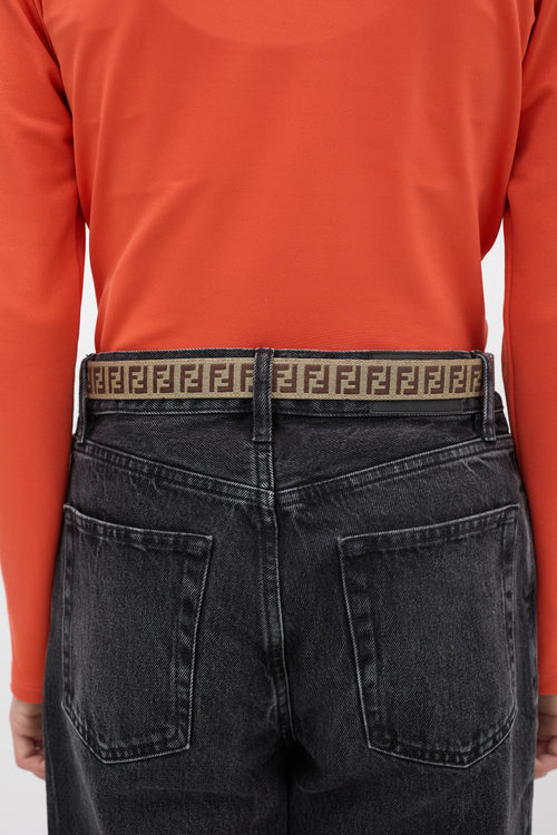 Fendi Brown FF Monogram Belt