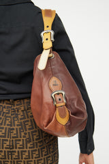 Fendi Yellow & Brown Doctor B Ombre Bag