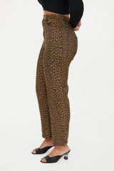 Fendi Brown Print Jeans
