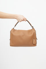 Fendi Brown Selleria Lei Boston Leather Bag