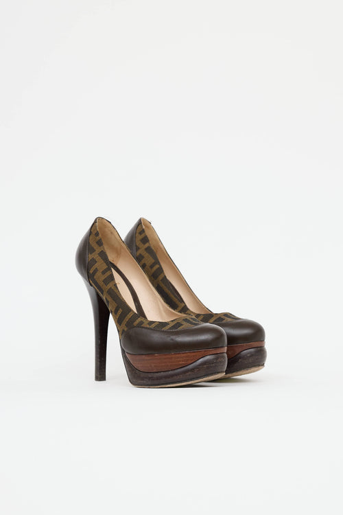 Fendi Zucca Platform Pump