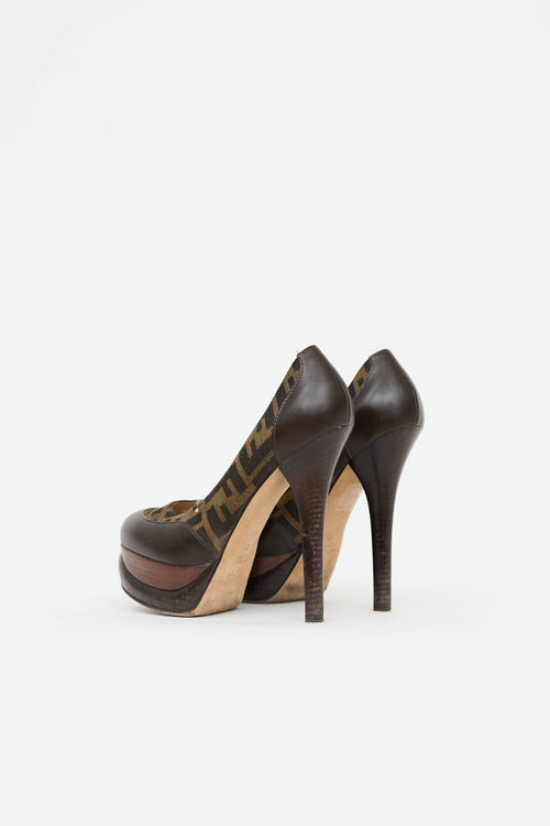 Fendi Zucca Platform Pump