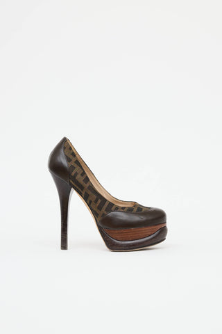 Fendi Zucca Platform Pump