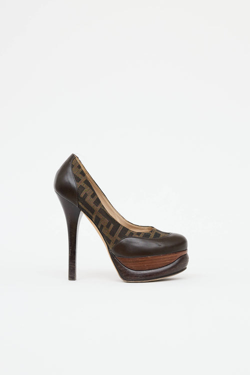 Fendi Zucca Platform Pump