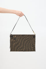 Fendi Brown & Black Vertigo Monogram Bag