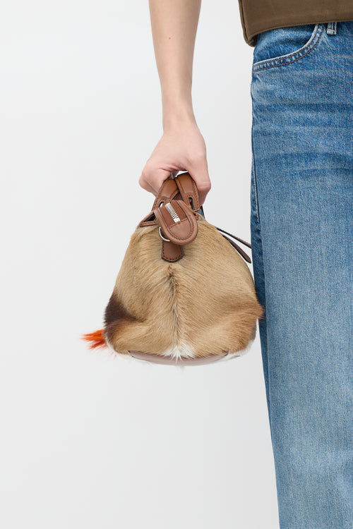 Fendi Brown & Multicolour Fur By The Way Bag