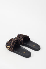 Fendi Brown & Black FF Toggle Slide