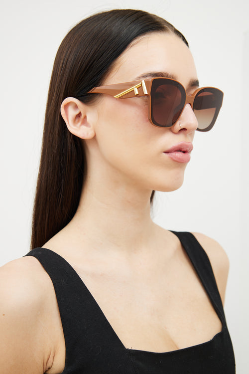 Fendi Brown FE400981 50F Sunglasses