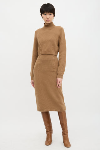 Fendi Cashmere Midi Skirt