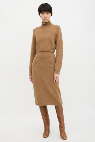 Fendi Cashmere Midi Skirt