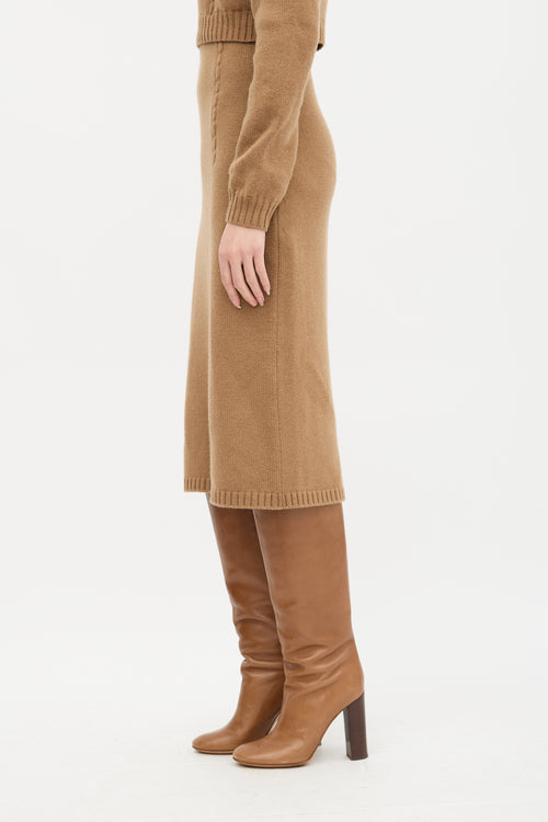 Fendi Cashmere Midi Skirt