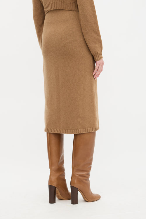 Fendi Cashmere Midi Skirt