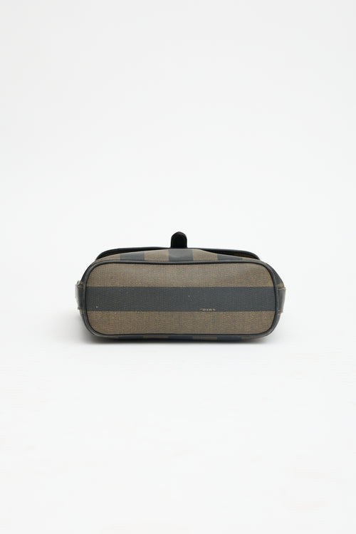 Fendi Coated Canvas Striped Messenger Bag