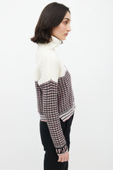 Fendi Cream & Multicolour Wool Knit Sweater