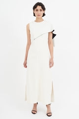 Fendi Cream One Sleeve Dress