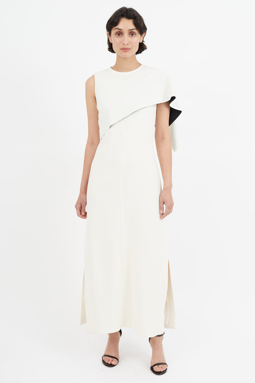 Fendi Cream One Sleeve Dress