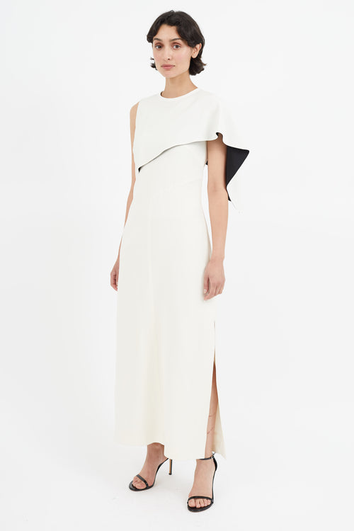 Fendi Cream One Sleeve Dress