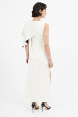Fendi Cream One Sleeve Dress