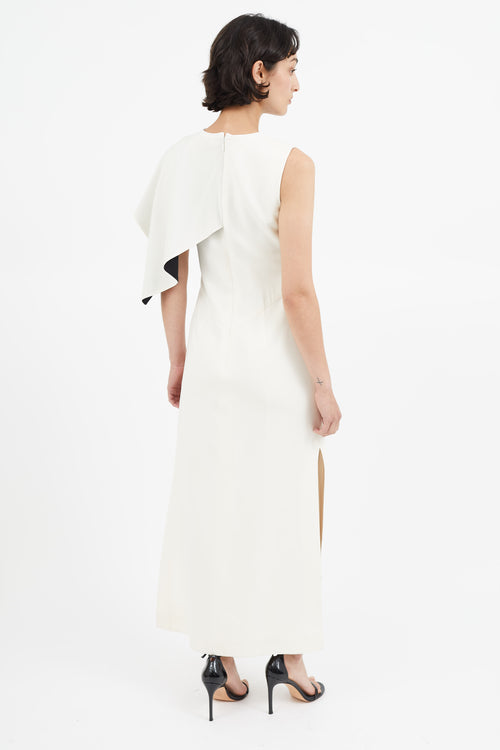 Fendi Cream One Sleeve Dress