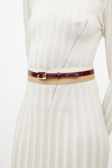 Fendi Cream & Red layered Leather Belt