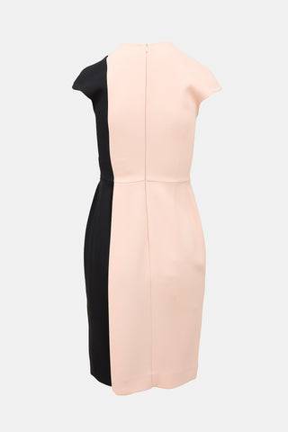 Fendi Crepe Colour Block Dress