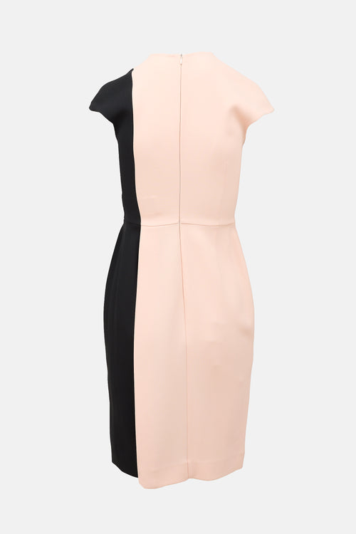 Fendi Crepe Colour Block Dress