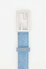 Fendi Denim FF Logo Belt