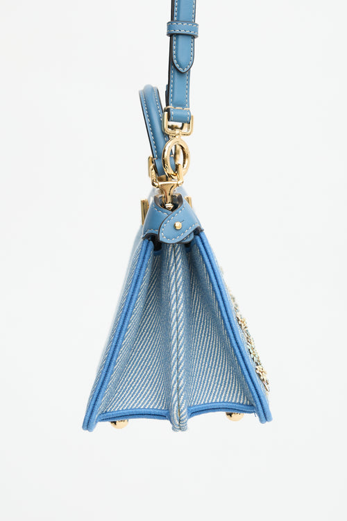 Fendi Denim Petite ISeeU Peekaboo Bag