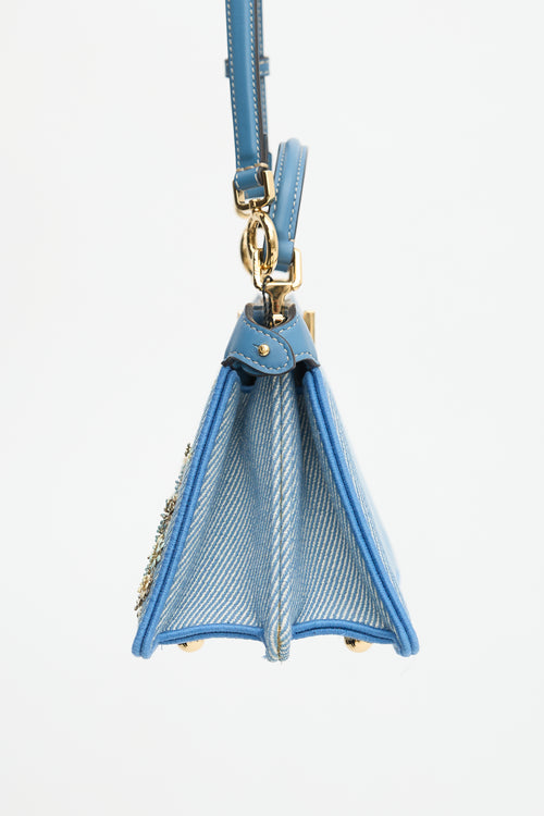 Fendi Denim Petite ISeeU Peekaboo Bag
