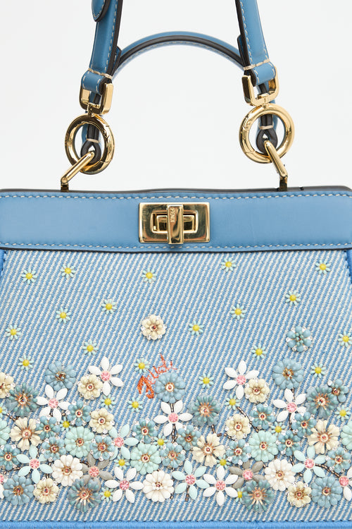 Fendi Denim Petite ISeeU Peekaboo Bag