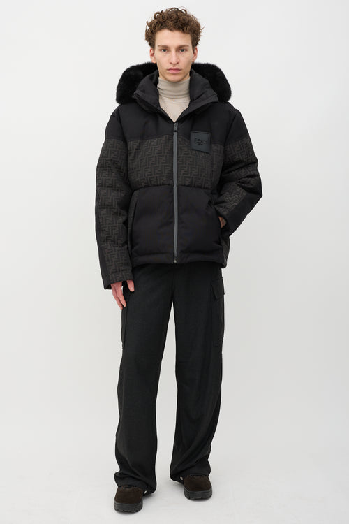 Fendi Down Monogram Puffer Jacket