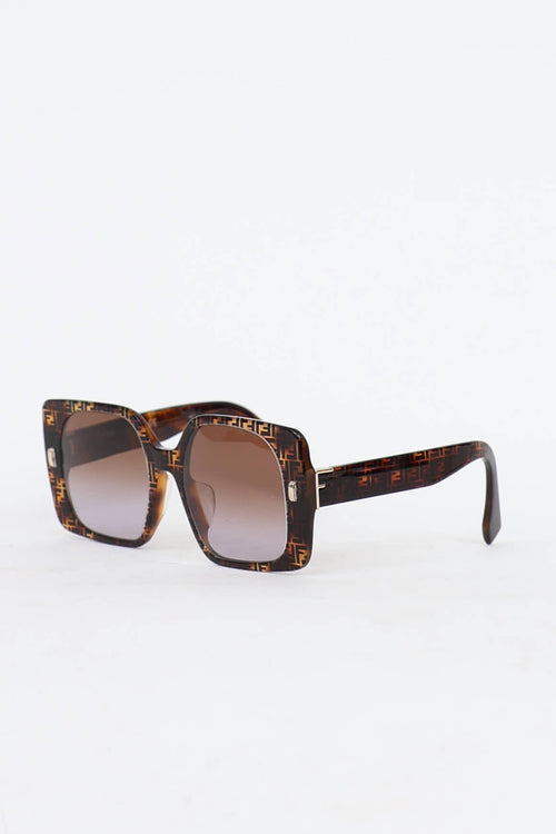 Fendi FE40036U Zucca Square Sunglasses