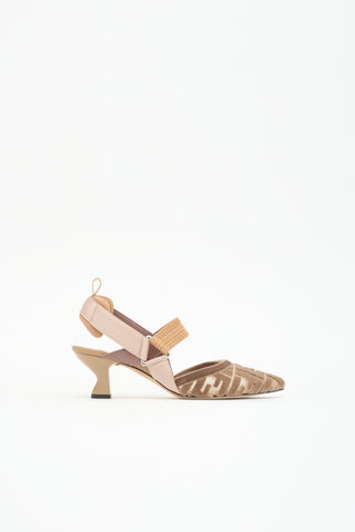 Fendi Colibri FF Slingback Heel