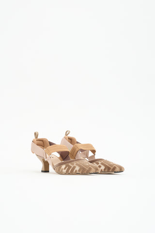 Fendi Colibri FF Slingback Heel