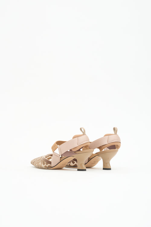 Fendi Colibri FF Slingback Heel