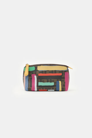 Fendi FF Zucca Striped Pouch