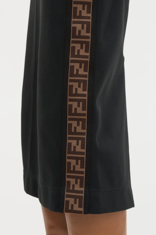 Fendi FF Monogram Trim Skirt