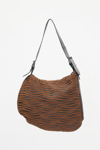 Fendi FW 2002 Wood Panel Oyster Bag