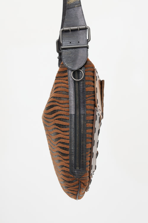 Fendi FW 2002 Wood Panel Oyster Bag