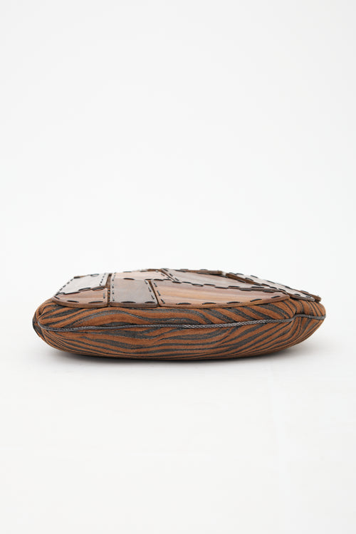 Fendi FW 2002 Wood Panel Oyster Bag