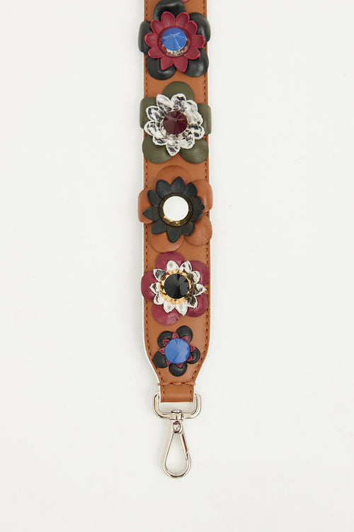 Fendi Multi Colour Flowerland Bag Strap