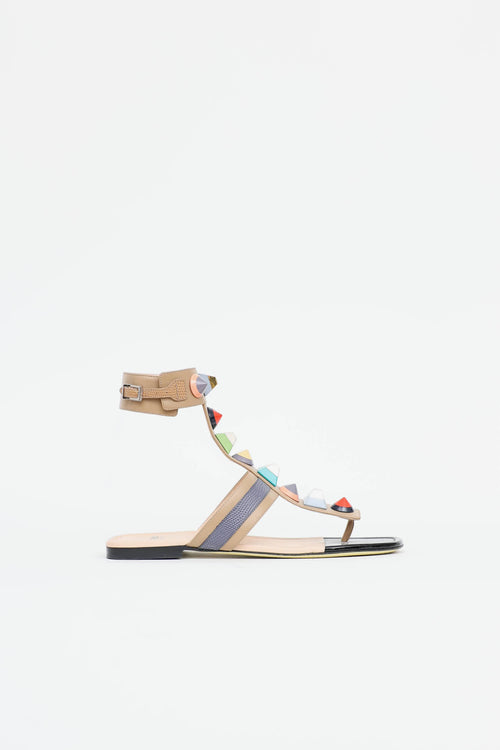 Fendi Studded Gladiator Sandal